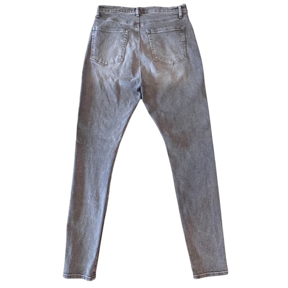 LOFT Size 28/6 Silver Gray Wash Button Fly Slim Pockets Skinny Jeans NWOT - Picture 4 of 6